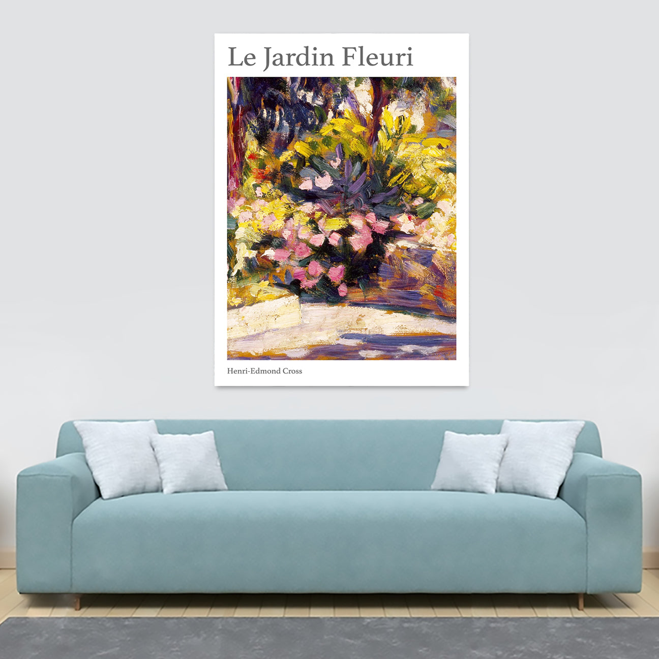 Le Jardin Fleuri by Henri Edmond-Cross - Watercolour Art - Canvas Wall Art Framed Print - Various Sizes