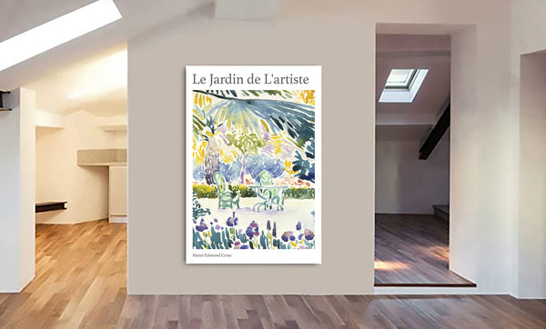 Le Jardin de L'artiste by Henri Edmond-Cross - Watercolour Art - Canvas Wall Art Framed Print - Various Sizes