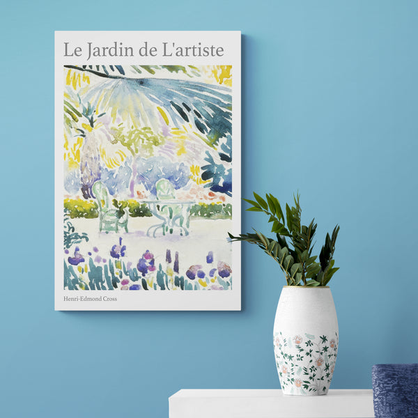 Le Jardin de L'artiste by Henri Edmond-Cross - Watercolour Art - Canvas Wall Art Framed Print - Various Sizes