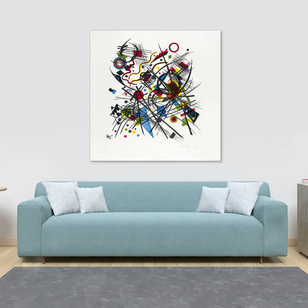 Lithographie fur die Vierte Bauhausmappe by Wassily Kandinsky - Framed Canvas Wall Art Print - Various Sizes