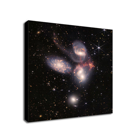 Mosaic of Stephan’s Quintet from NASA’s James Webb Space Telescope - Framed Canvas Wall Art Print - Various Sizes