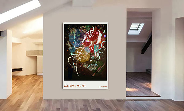 Mouvement by Wasilly Kandinsky - Canvas Wall Art Framed Print - Various Sizes