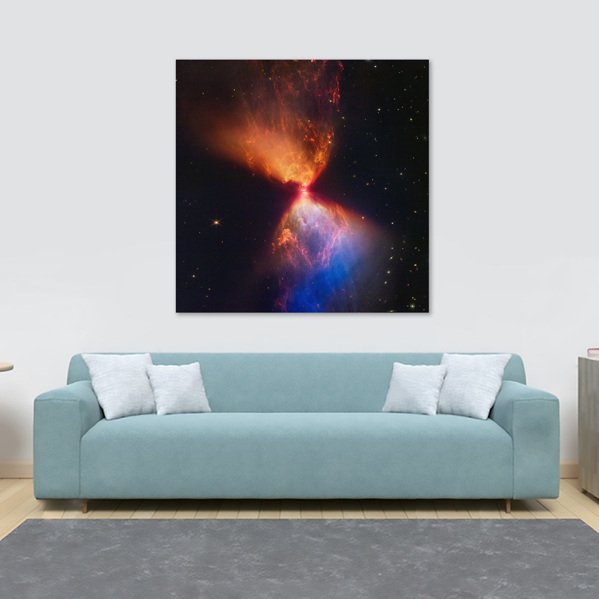 NASA’s James Webb Fiery Hourglass Protostar Wall Art - Framed Canvas W ...