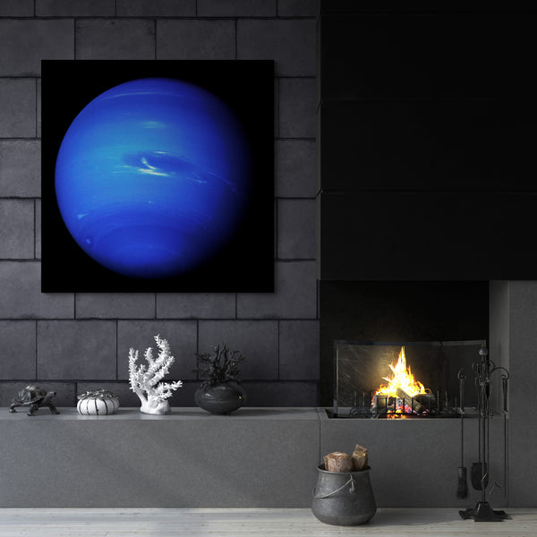 Neptune Planet - Space Wall Art - Framed Canvas Wall Art Print - Various Sizes