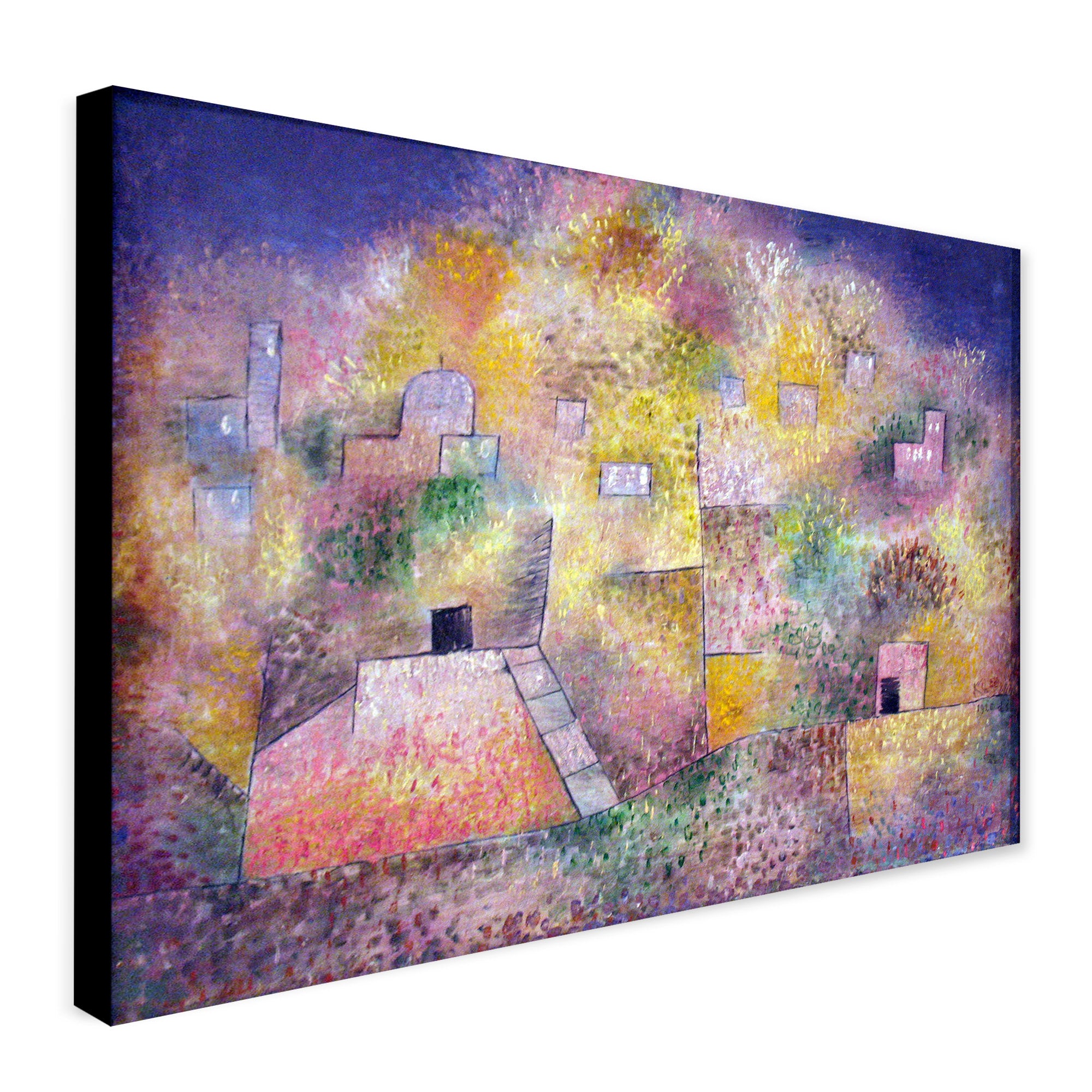 Abstract Oriental Pleasure Garden Anagoria by Paul Klee 1925 - Canvas Wall Art Framed Print - Various Sizes