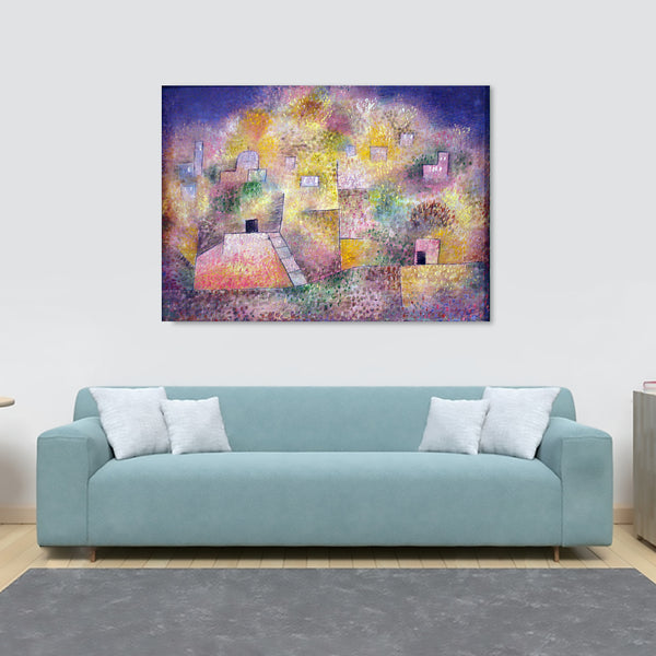 Abstract Oriental Pleasure Garden Anagoria by Paul Klee 1925 - Canvas Wall Art Framed Print - Various Sizes