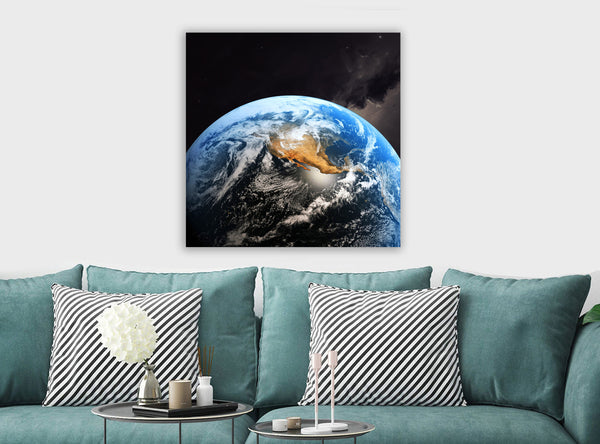 Planet Earth - Canvas Framed Wall Art Print - Various Sizes
