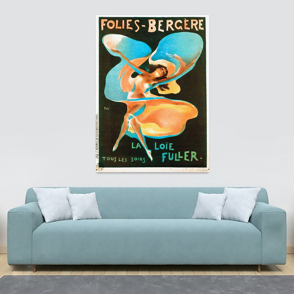 Paris Showgirl Dance - La Loïe Fuller- French Art - Canvas Wall Art Framed Print - Various Sizes