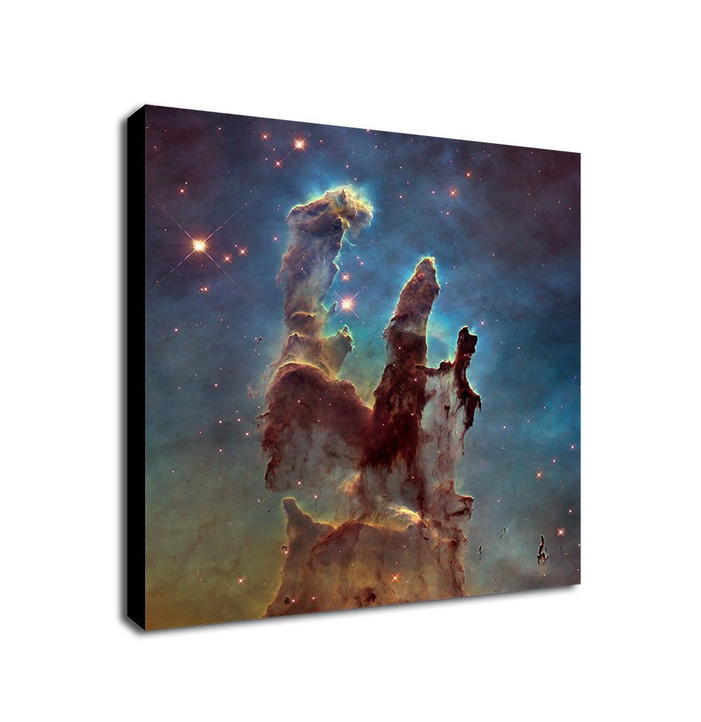 Pillars Of Creation Hubble Space Art - Framed Canvas Wall Art Print - Various Sizes