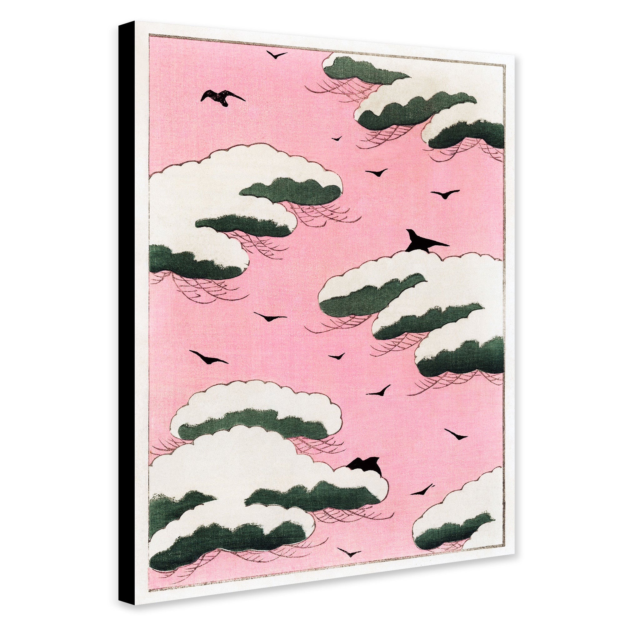 Pink Sky by Bijutsu Sekai Japanese Art - Canvas Wall Art Framed Print - Various Sizes