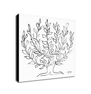 Plain Tree - Black And White by Matisse - Framed Canvas Wall Art Print - Various Sizes