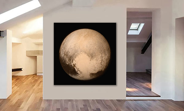 Pluto Planet - Space Wall Art - Framed Canvas Wall Art Print - Various Sizes