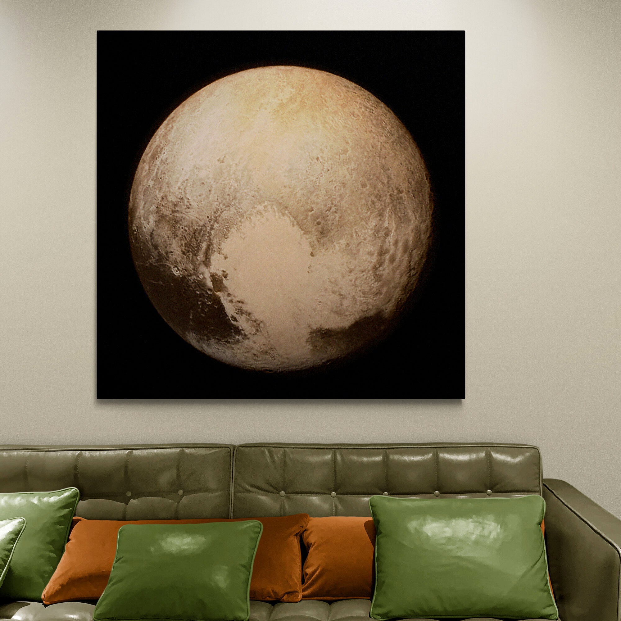 Pluto Planet - Space Wall Art - Framed Canvas Wall Art Print - Various Sizes