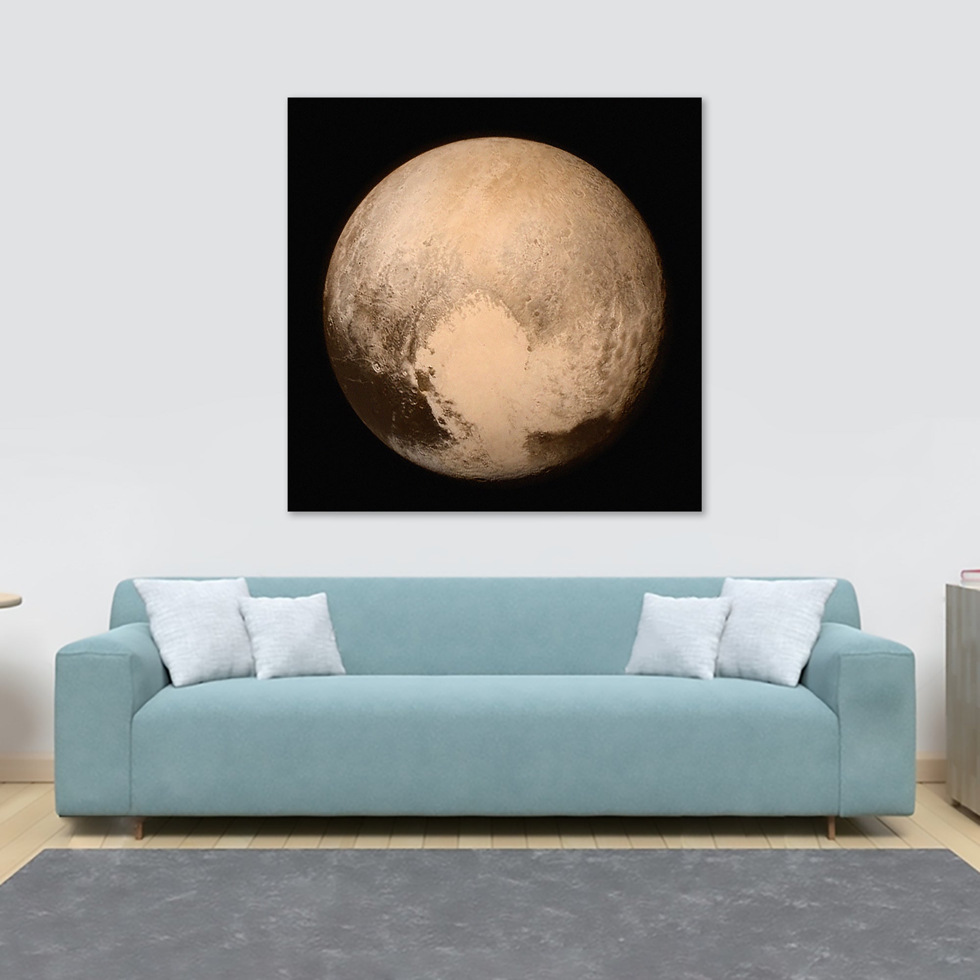 Pluto Planet - Space Wall Art - Framed Canvas Wall Art Print - Various Sizes