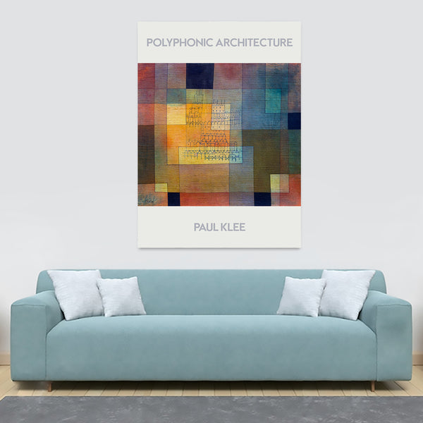 Polyphonic Architecture by Paul Klee - Canvas Wall Art Framed Print - Various Sizes