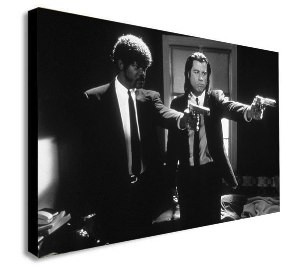 Pulp Fiction -Vincent and Jules- Canvas Wall Art Framed Print. Various Sizes