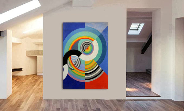 Rythme Number 3 by Robert Delaunay 1938 - Framed Canvas Wall Art Print - Various sizes