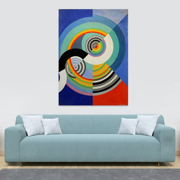 Rythme Number 3 by Robert Delaunay 1938 - Framed Canvas Wall Art Print - Various sizes