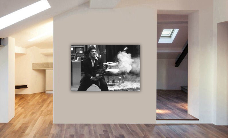 Scarface - Tony Montana - Canvas Wall Art Framed Print. Various Sizes