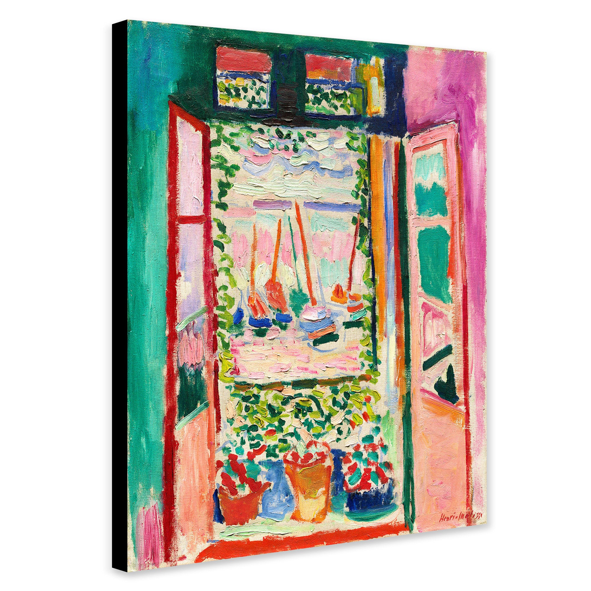 Matisse - Open Window - Abstract Wall Art - Canvas Wall Art Framed Print - Various Sizes