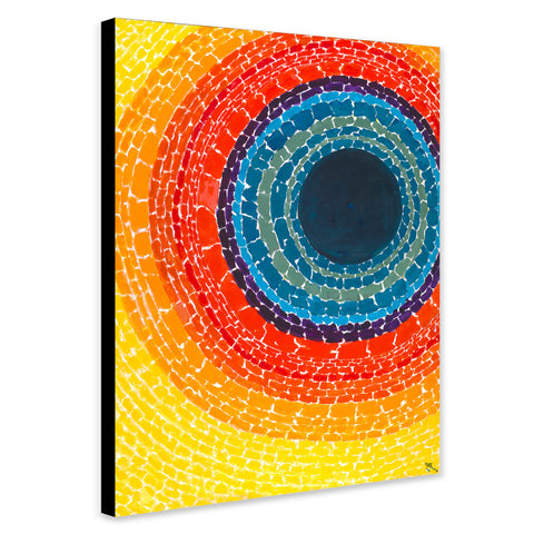 The Eclipse Abstract Wall Art by Alma Thomas 1970 - Canvas Wall Art Framed Print - Various Sizes