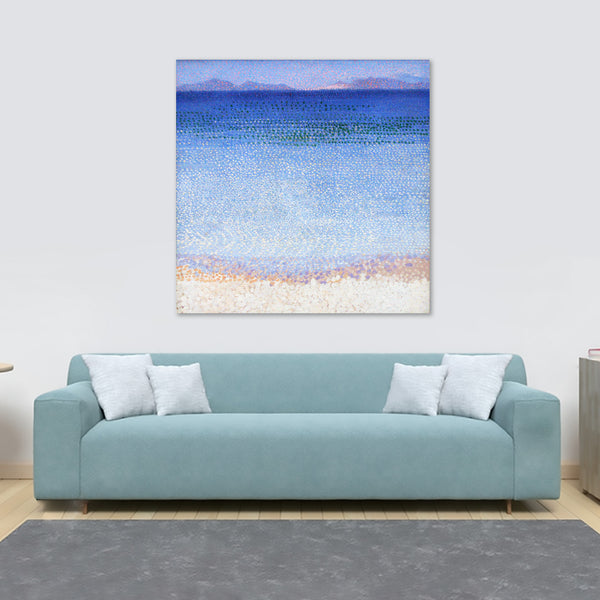 Seascape -The Iles d'Or Henri-Edmond Cross - Canvas Framed Wall Art Print - Various Sizes