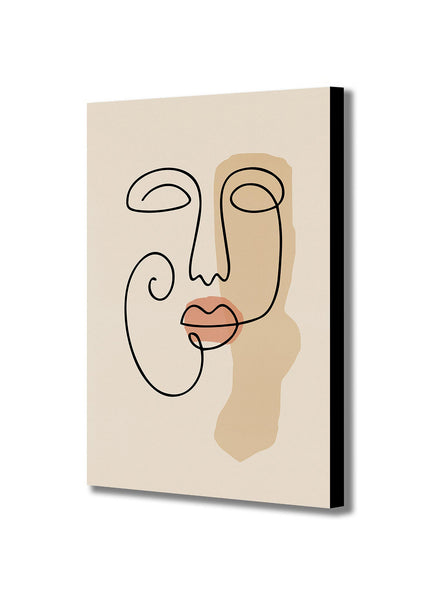 She - Boho Abstract Minimalist Wall Art - Canvas Wall Art Framed Print - Various Sizes