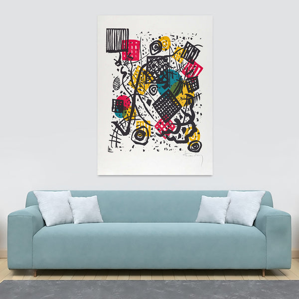 Small Worlds Abstract Art by Wassily Kandinsky - Canvas Wall Art Framed Print - Various Sizes