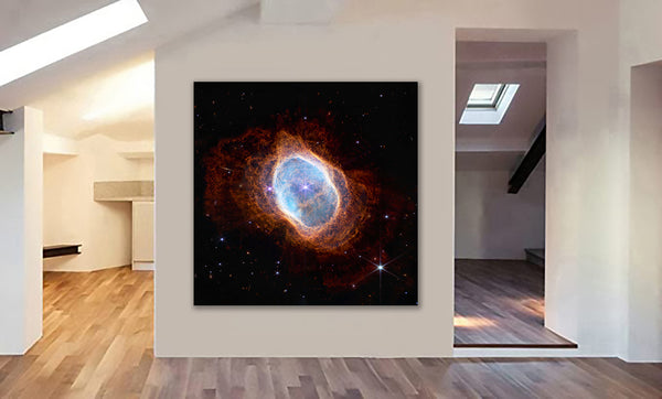 Southern Ring Nebula from NASA’s James Webb Space Telescope - Framed Canvas Wall Art Print - Various Sizes