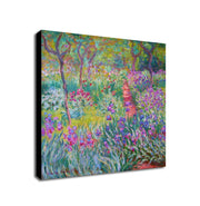 The Artist's Garden in Giverny by Claude Monet - Framed Canvas Wall Art Print - Various Sizes