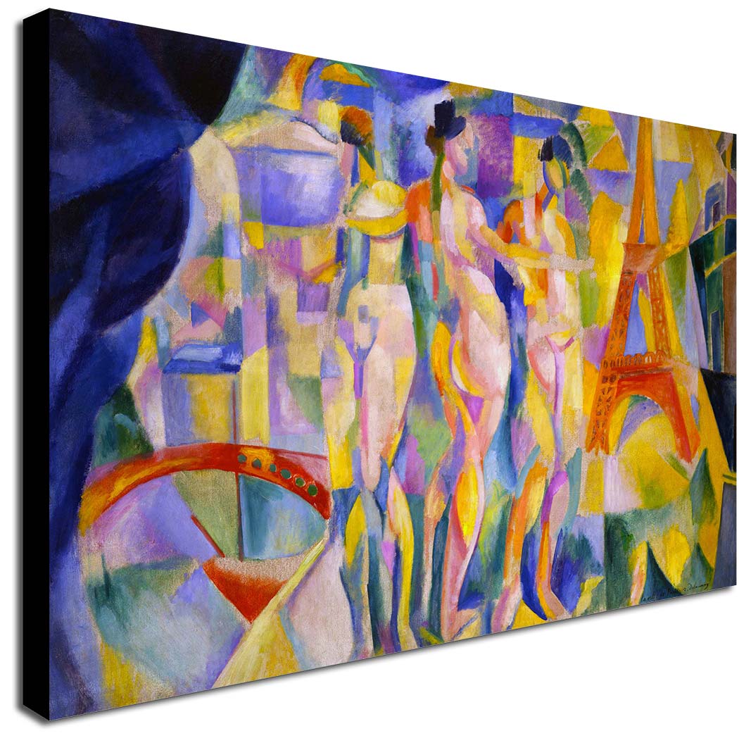 The City Of Paris - Abstract by Robert Delaunay - Canvas Wall Art Framed Print - Various Sizes