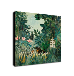 The Equatorial Jungle by Henri Rousseau - Framed Canvas Wall Art Print - Various Sizes