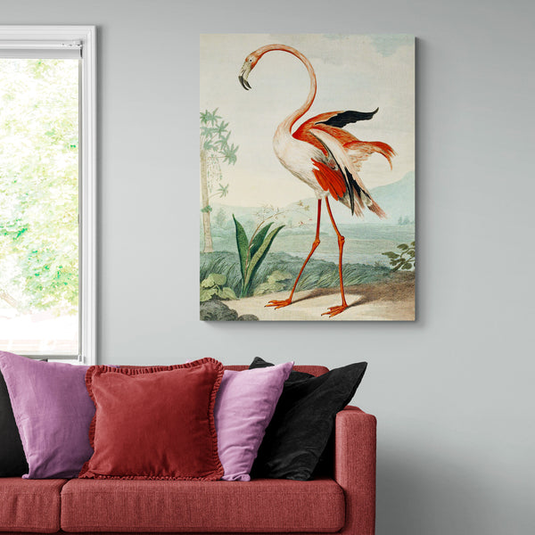 The Flamingo Vintage Art By Charles R Ryley - Canvas Wall Art Framed  Print - Various Sizes