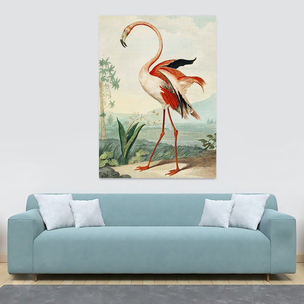 The Flamingo Vintage Art By Charles R Ryley - Canvas Wall Art Framed  Print - Various Sizes