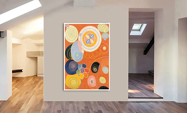 The Ten Largest - No.3 - Youth Abstract Art By Hilma AF Klint - Canvas Wall Art Framed Print - Various Sizes