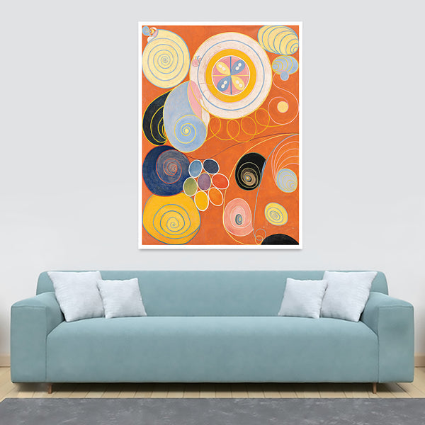 The Ten Largest - No.3 - Youth Abstract Art By Hilma AF Klint - Canvas Wall Art Framed Print - Various Sizes