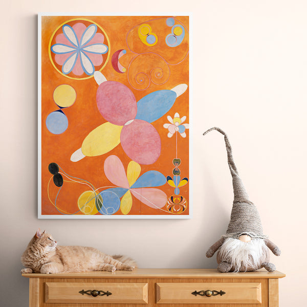 The Ten Largest - No.4 - Youth Abstract Art By Hilma AF Klint - Canvas Wall Art Framed Print - Various Sizes
