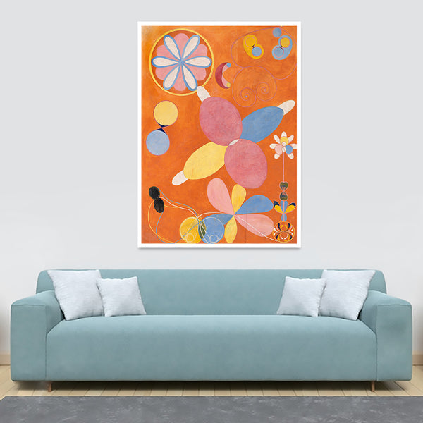 The Ten Largest - No.4 - Youth Abstract Art By Hilma AF Klint - Canvas Wall Art Framed Print - Various Sizes