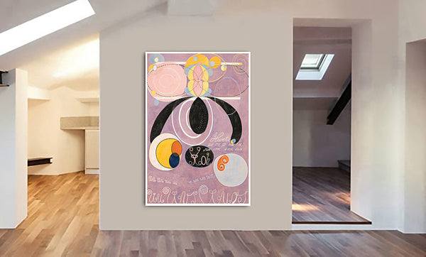 The Ten Largest - No.6 Abstract Art By Hilma AF Klint - Canvas Wall Art Framed Print - Various Sizes