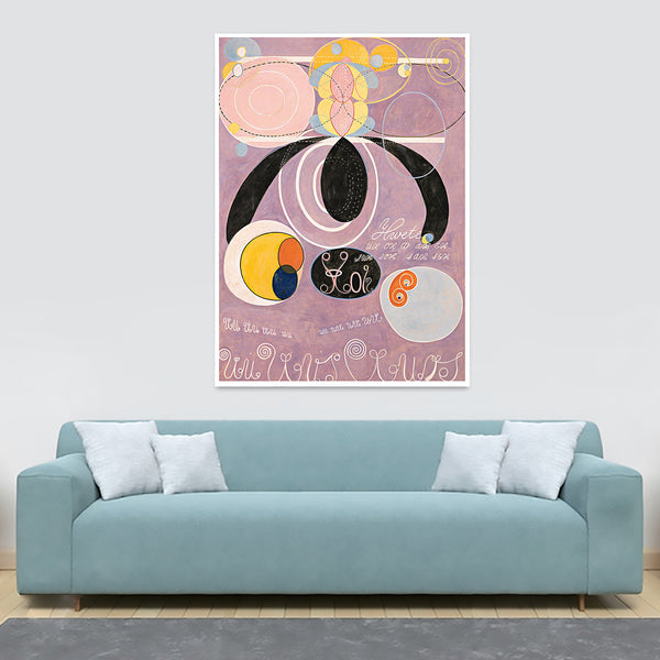 The Ten Largest - No.6 Abstract Art By Hilma AF Klint - Canvas Wall Art Framed Print - Various Sizes