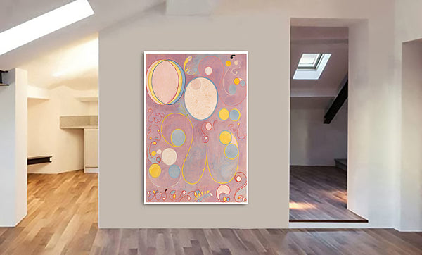 The Ten Largest - No.8 - Adulthood Abstract Art By Hilma AF Klint - Canvas Wall Art Framed Print - Various Sizes