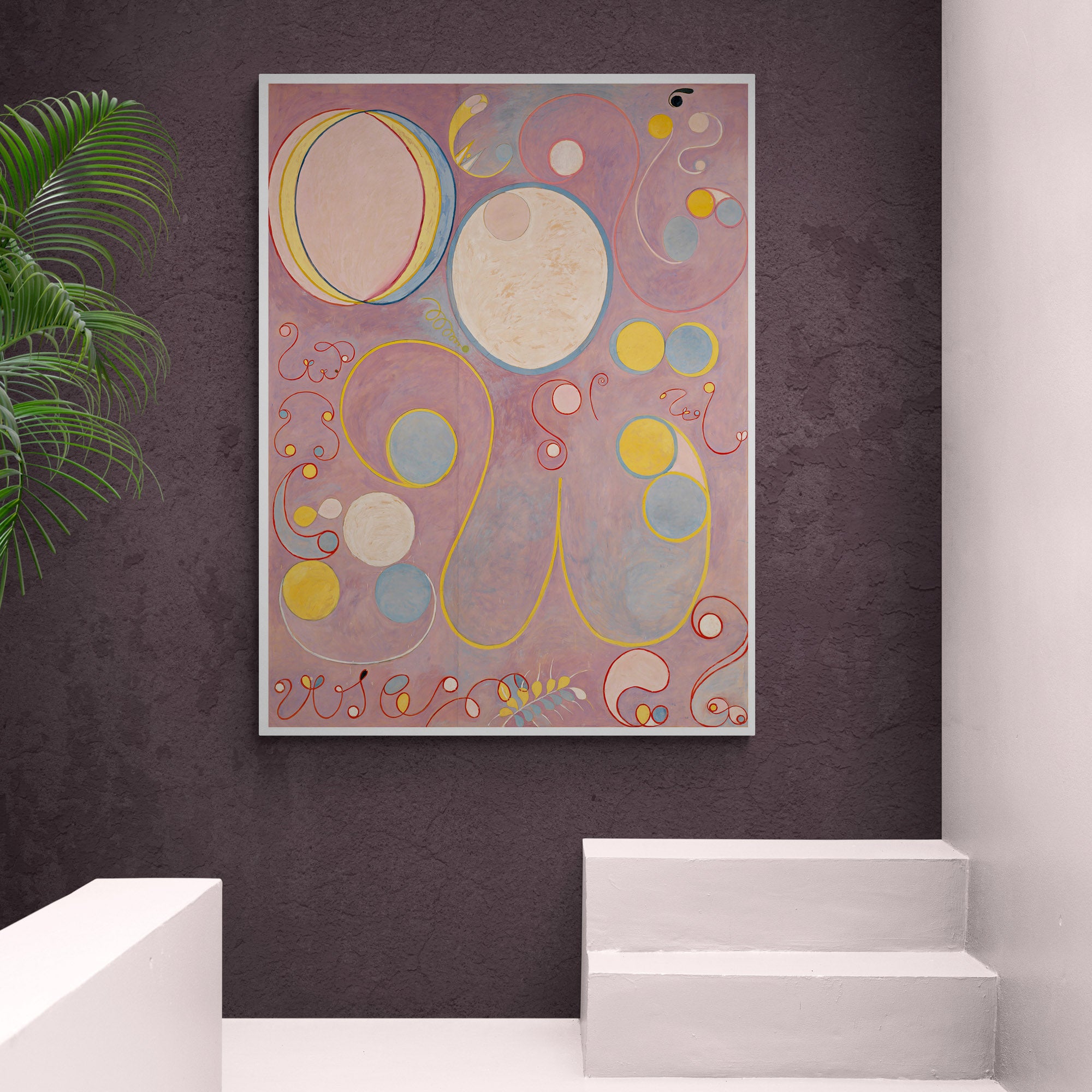 The Ten Largest - No.8 - Adulthood Abstract Art By Hilma AF Klint - Canvas Wall Art Framed Print - Various Sizes