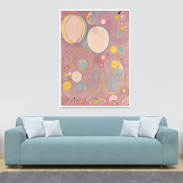 The Ten Largest - No.8 - Adulthood Abstract Art By Hilma AF Klint - Canvas Wall Art Framed Print - Various Sizes