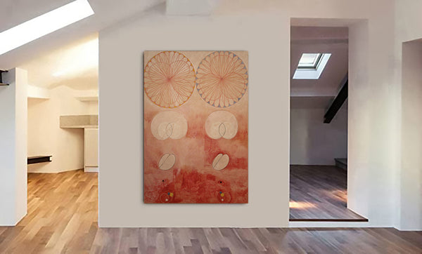The Ten Largest - No.9 - Old Age Abstract Art by Hilma AF Klint - Canvas Wall Art Framed Print - Various Sizes