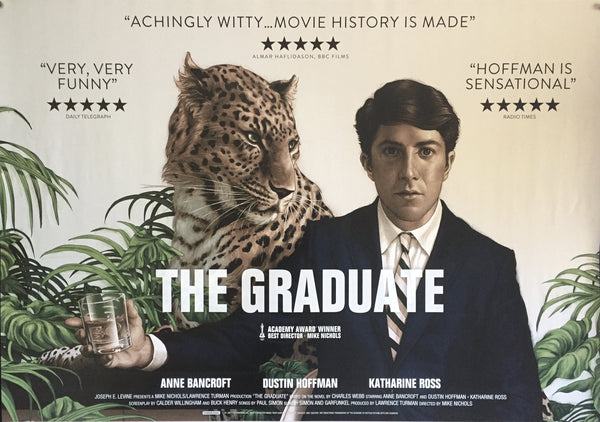 The Graduate - Movie - Canvas Wall Art Framed Print. Various Sizes