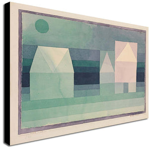 Three Houses by Paul Klee (1922) - Abstract Art - Canvas Wall Art Framed Print - Various Sizes