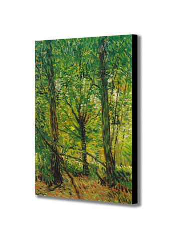 Trees and Undergrowth by Vincent Van Gogh - Canvas Wall Art Framed Print - Various Sizes