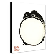 Vintage Fat Frog - Japanese Art by Matsumoto Hoji - Canvas Wall Art Framed Print - Various Sizes