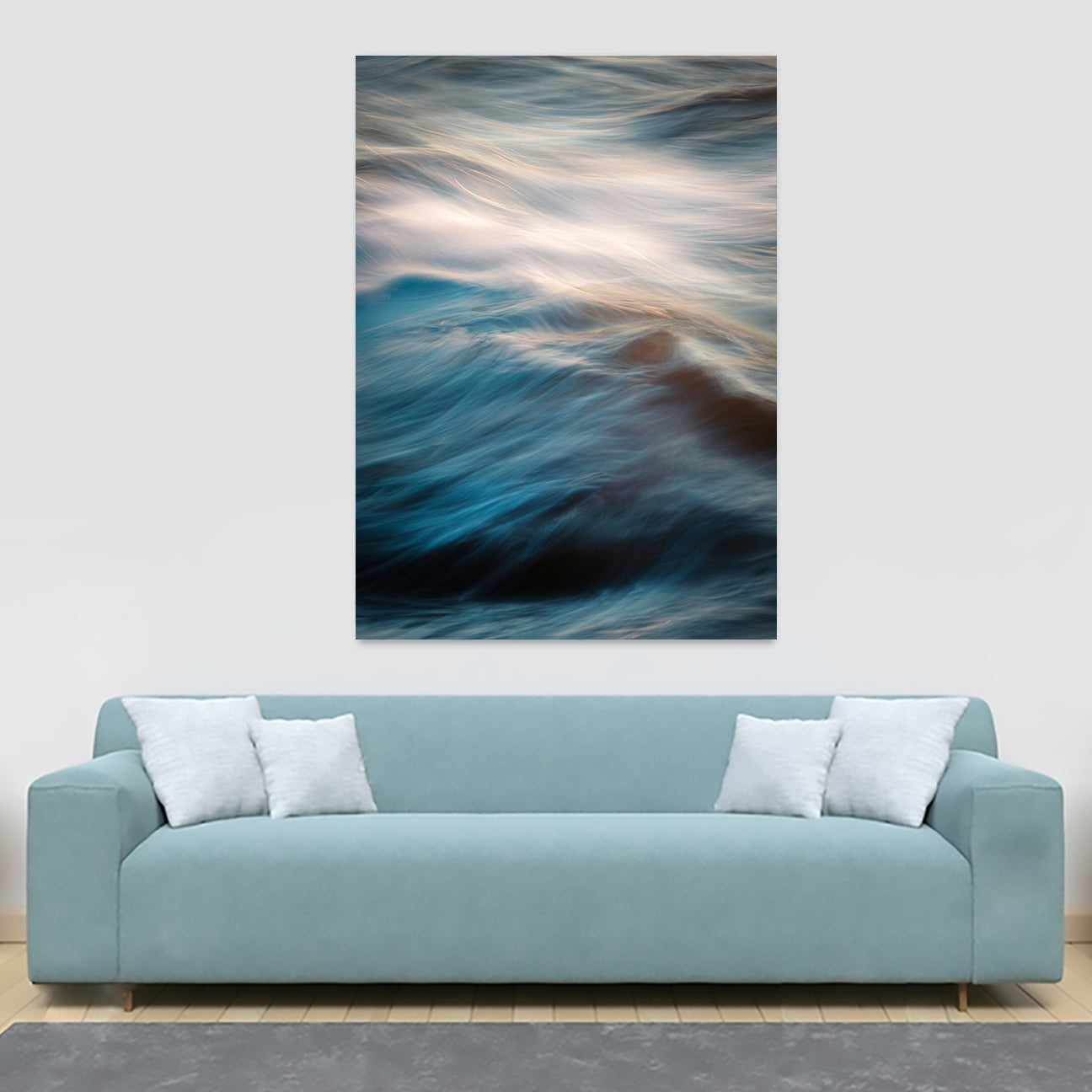 We Move In Waves - Ocean Wall Art - Canvas Wall Art Framed Print - Various Sizes