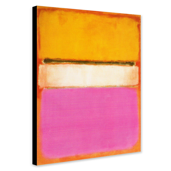 White Center Abstract Art By Mark Rothko - Canvas Wall Art Framed Print - Various Sizes